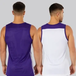 adidas Herren 3G Speed Reversible Basketball Trikot Collegiate Purple/Weiß