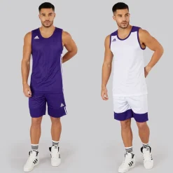 adidas Herren 3G Speed Reversible Basketballshorts Collegiate Purple/Weiß