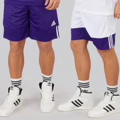 adidas Herren 3G Speed Reversible Basketballshorts Collegiate Purple/Weiß