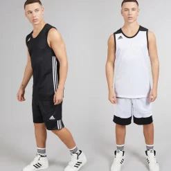 adidas Herren 3G Speed Reversible Basketballshorts Schwarz/Weiß