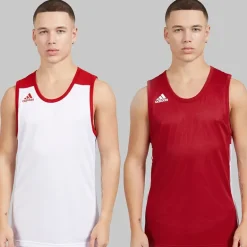 adidas Herren 3G Speed Wendbares Basketball Trikot Power Red/Weiß