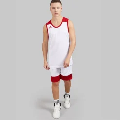adidas Herren 3G Speed Wendbares Basketball Trikot Power Red/Weiß
