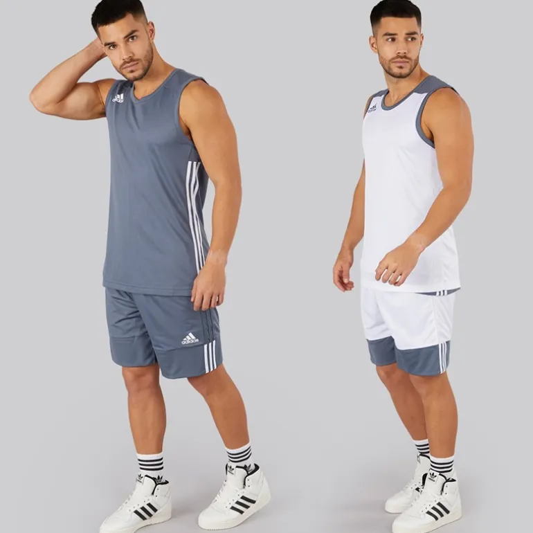 adidas Herren 3G Speed Wende Basketball Shorts Onix/Weiß