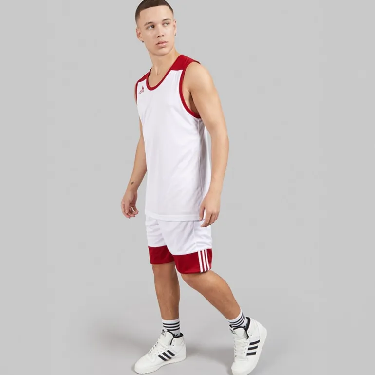 adidas Herren 3G Speed Wende Basketball Shorts Power Red/Weiß