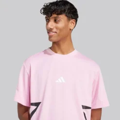 adidas Herren House Of Tiro Farbblock T Shirt True Pink/Schwarz