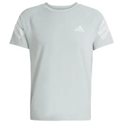 adidas Herren Icon 3 Streifen T Shirt Wonder Silver/Weiß