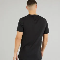 adidas Herren Komfort Flex Baumwolle Drei Pack Rundhals T Shirts Schwarz