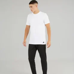adidas Herren Komfort Flex Baumwolle Drei Pack Rundhals T Shirts Weiß