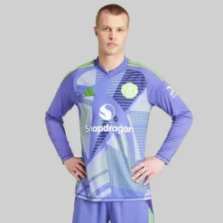 adidas Herren MUFC Manchester United 24/25 Langarm Torwart Trikot Lila