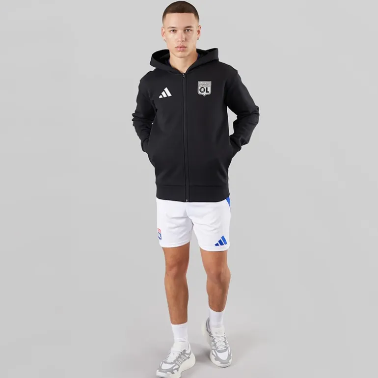 adidas Herren OL Olympique Lyon Anthem Jacke Schwarz
