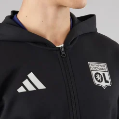 adidas Herren OL Olympique Lyon Anthem Jacke Schwarz