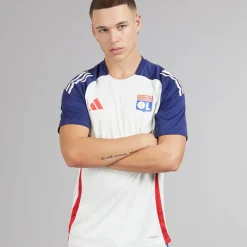 adidas Herren OL Olympique Lyon Trainings Trikot White Tint/Midnight Indigo/Bright Red