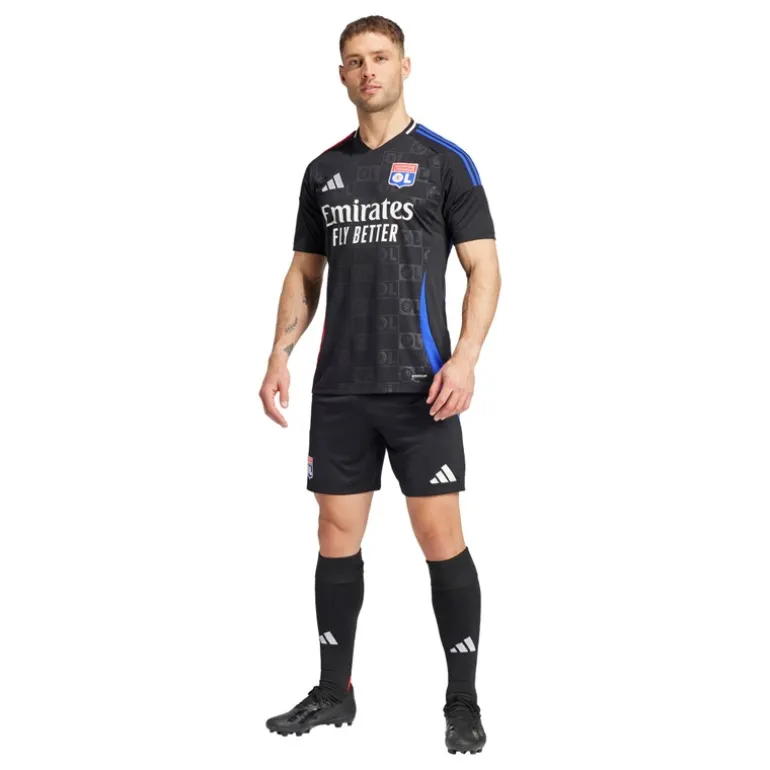 adidas Herren OL Olympique Lyonnais 24/25 Auswärts Trikot Schwarz