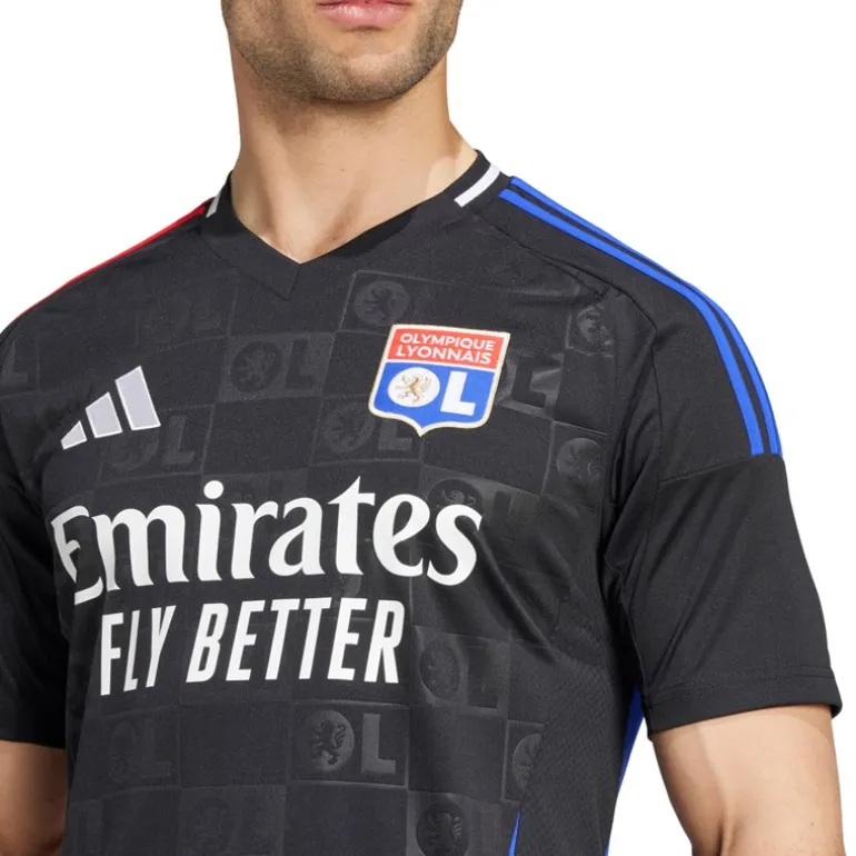 adidas Herren OL Olympique Lyonnais 24/25 Auswärts Trikot Schwarz