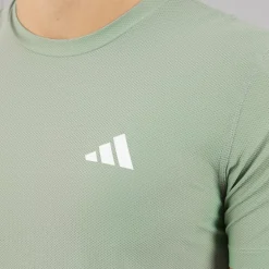 adidas Herren Own The Run Lauf T-Shirt Silver Green