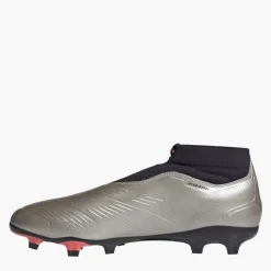 adidas Herren Predator League Schnürlose Vivid Horizon Pack FG Fester Boden Fußballschuhe Platinum Metallic/Aurora Black/Turbo