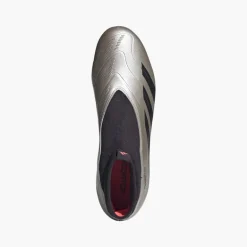 adidas Herren Predator League Schnürlose Vivid Horizon Pack FG Fester Boden Fußballschuhe Platinum Metallic/Aurora Black/Turbo