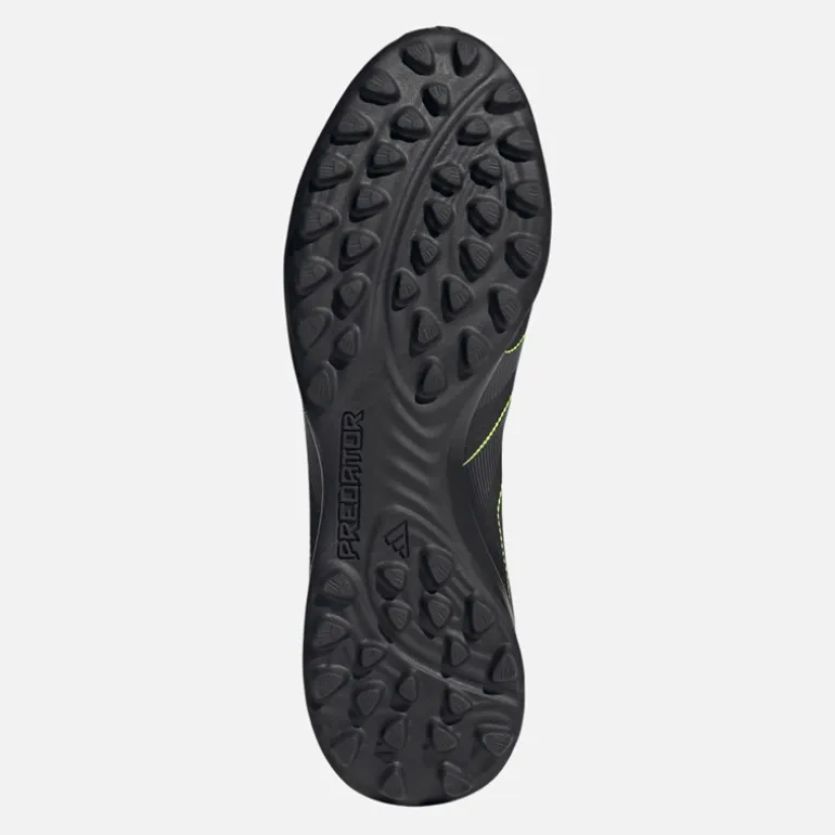 adidas Herren Predator League Schnürsenkellose TF Astro Fußballschuhe Core Black/Carbon/Lucid Lemon