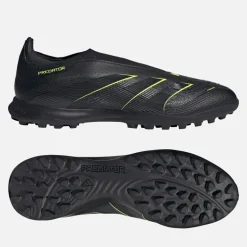 adidas Herren Predator League Schnürsenkellose TF Astro Fußballschuhe Core Black/Carbon/Lucid Lemon