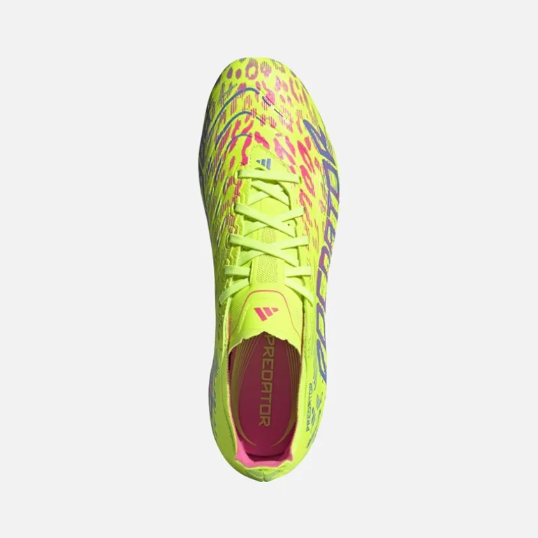 adidas Herren Predator League FG/MG Kunstrasen/Naturrasen Fussballschuhe Lucid Lemon/Blue Fusion/Lucid Pink