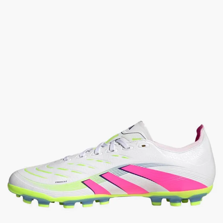 adidas Herren Predator League Celestial Victory Pack AG Kunstrasen Fußballschuhe Cloud White/Lucid Pink/Lucid Lemon