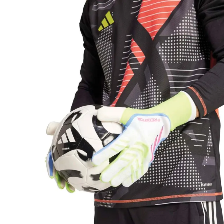 adidas Herren Predator Pro Torwarthandschuhe Weiß/Lucid Lemon/Lucid Pink