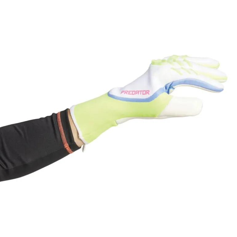 adidas Herren Predator Pro Torwarthandschuhe Weiß/Lucid Lemon/Lucid Pink