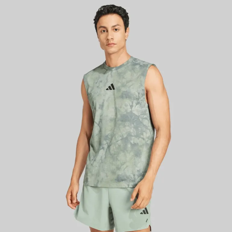 adidas Herren Primelift Grafik Tanktop Wonder Silver/Schwarz