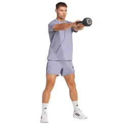 adidas Herren Primelift 3 Streifen Shorts Silver Violet