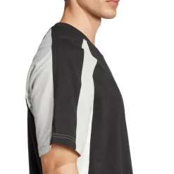 adidas Herren Saisonale Essentials Farbblock T Shirt Schwarz