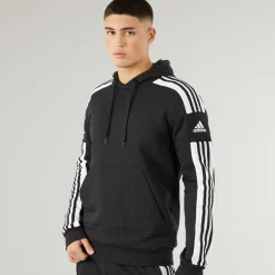 adidas Herren Squadra 21 Pullover Sweat Hoodie Schwarz/Weiß