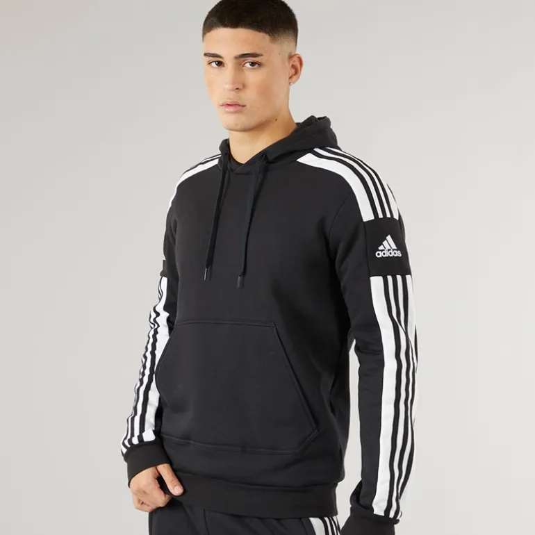 adidas Herren Squadra 21 Pullover Sweat Hoodie Schwarz/Weiß