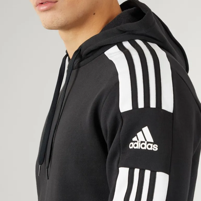 adidas Herren Squadra 21 Pullover Sweat Hoodie Schwarz/Weiß
