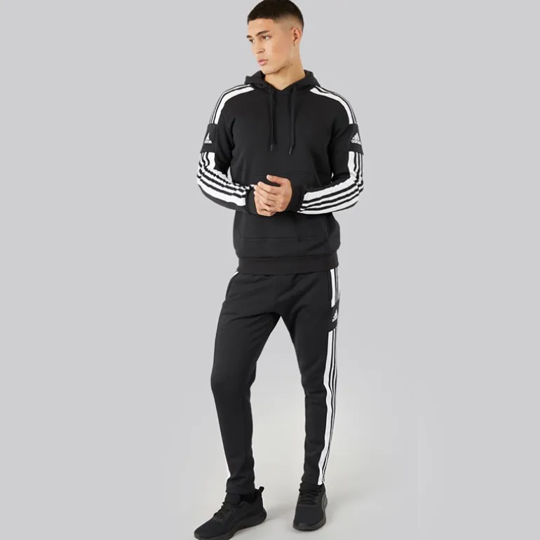 adidas Herren Squadra 21 Pullover Sweat Hoodie Schwarz/Weiß