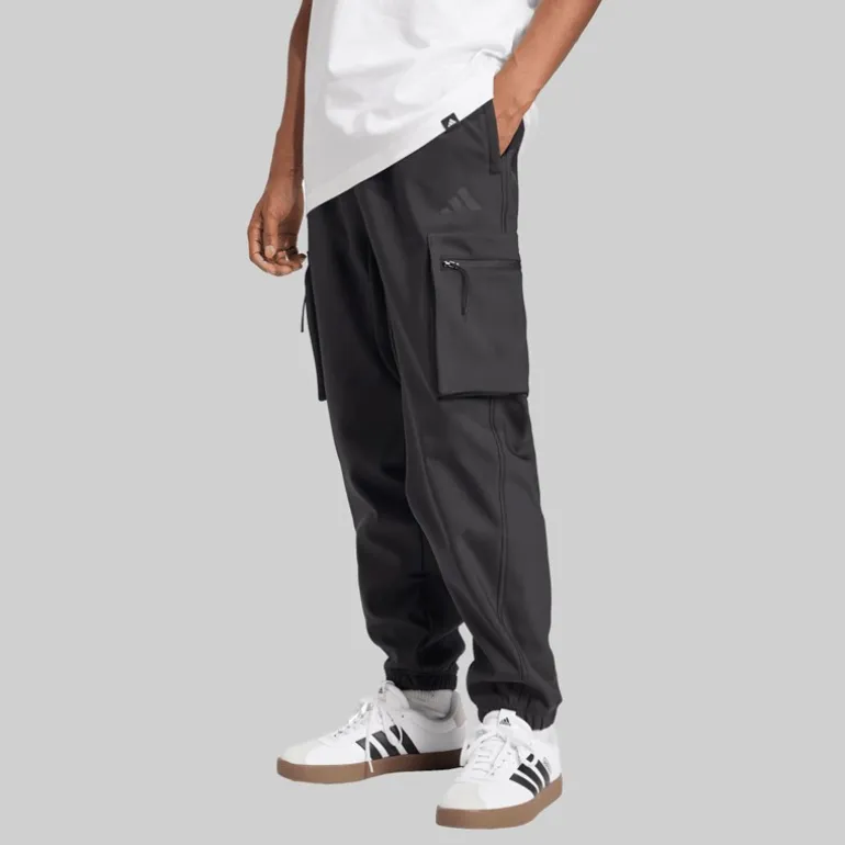 adidas Herren Stadt Ausflug Premium Cargohosen Schwarz