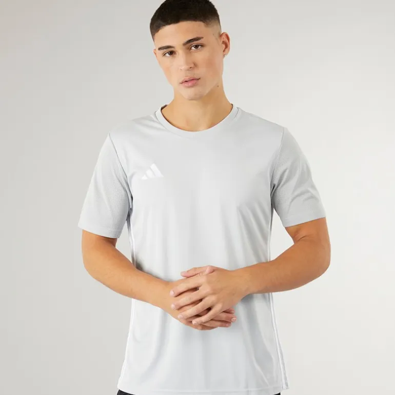adidas Herren Tabela 23 T Shirt Light Grey/Weiß