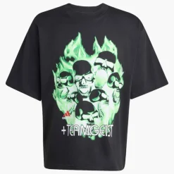 adidas Herren Teamgeist Moto Grafik T Shirt Schwarz