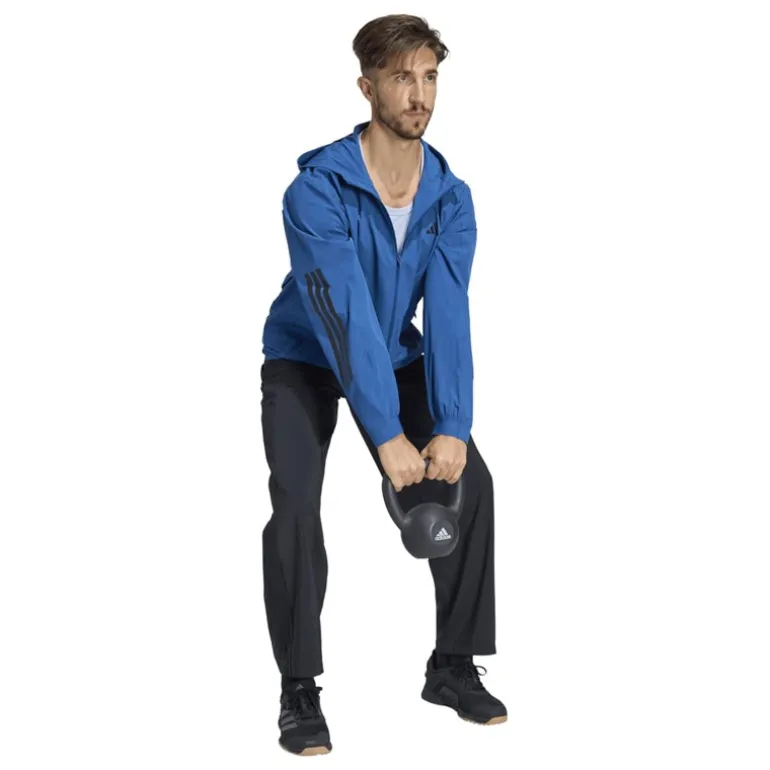 adidas Herren Tech Essentials Trainings Reißverschluss Hoodie Dusky Petrol