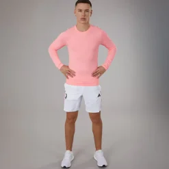 adidas Herren Tech Fit Langarm T Shirt Pink Spark
