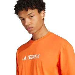 adidas Herren Terrex Classic Logo T Shirt Semi Impact Orange
