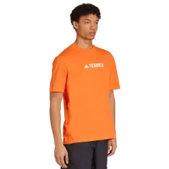adidas Herren Terrex Classic Logo T Shirt Semi Impact Orange