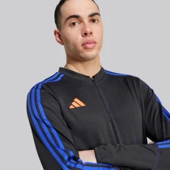 adidas Herren Tiro 23 Club 1/4 Zip Training Oberteil Schwarz/Lucid Blue
