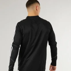 adidas Herren Tiro 23 Club 1/4 Zip Trainings Oberteil Schwarz/Weiß