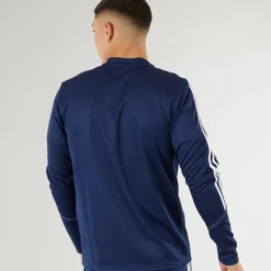 adidas Herren Tiro 23 Club 1/4 Zip Trainings Oberteil Marine/Weiß
