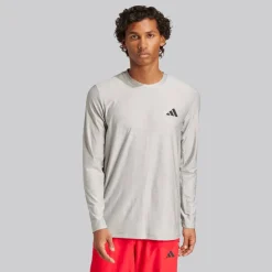adidas Herren Train Essentials Stretch Langarm T Shirt Medium Grey Heather