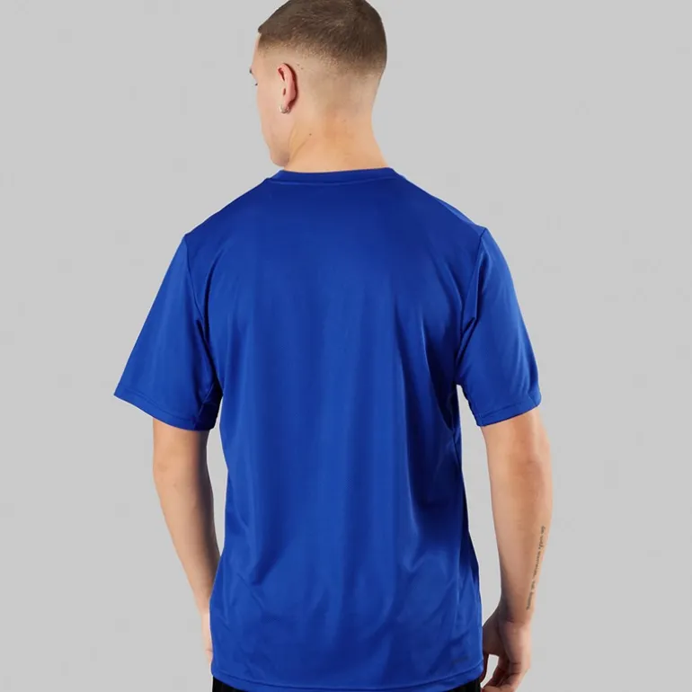 adidas Herren Train Essentials Basic T Shirt Semi Lucid Blue/Schwarz