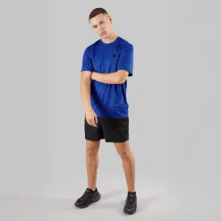 adidas Herren Train Essentials Basic T Shirt Semi Lucid Blue/Schwarz