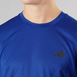 adidas Herren Train Essentials Basic T Shirt Semi Lucid Blue/Schwarz