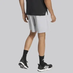 adidas Herren Trainings Essentials Basis Melange Gewebte Shorts Halo Silver Mel