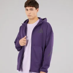 adidas Herren Z.N.E Full Zip Hoodie Aurora Plum
